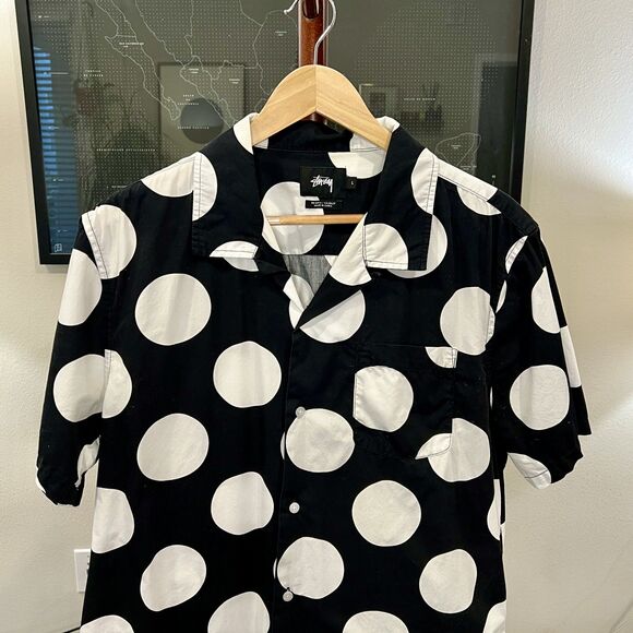 Stussy - SS Big Dot Shirt (#111912) - Black, White - Picture 4 of 7